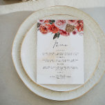 Placas de menu Janto Floral de queda de LYRA Boho<br><div class="desc">Este menu de janto apresenta flores de queda boêmicas e letra de script manuscrito. Este menu de comida é a adição perfeita para o seu evento de outono.</div>