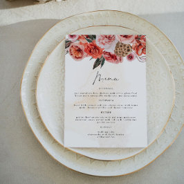 Placas de menu Janto Floral de queda de LYRA Boho