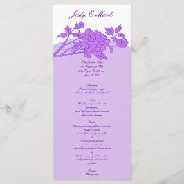 Placas de menu personalizadas com ventilador roxo
