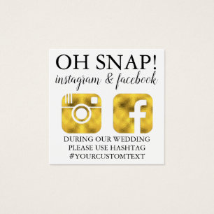 Placas de mídia social do Monograma Dourado