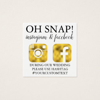 Placas de mídia social do Monograma Dourado