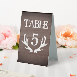 Placas de número da mesa de casamento de madeira d