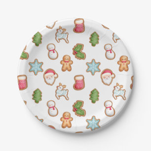 Placas de Papel de Biscoito de Natal, prato de fes