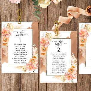 Placas de Planos Sentados Peach Terracotta com Nom