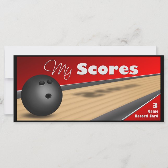 Placas de pontuação da Boliche vermelha personaliz (Frente)