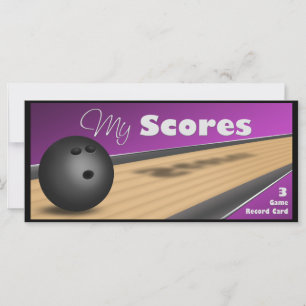 Placas de pontuação para Boliches roxas personaliz