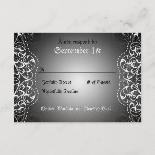 Placas de recepção de grupo e noiva RSVP florescen