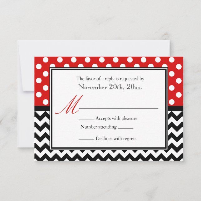 Placas de resposta bolinhas Red & Chevron (Frente)