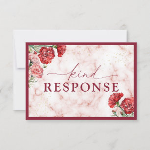Placas de Resposta de Casamento de Script Floral R