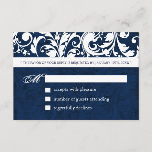 Placas de resposta de Casamento no inverno Elegant