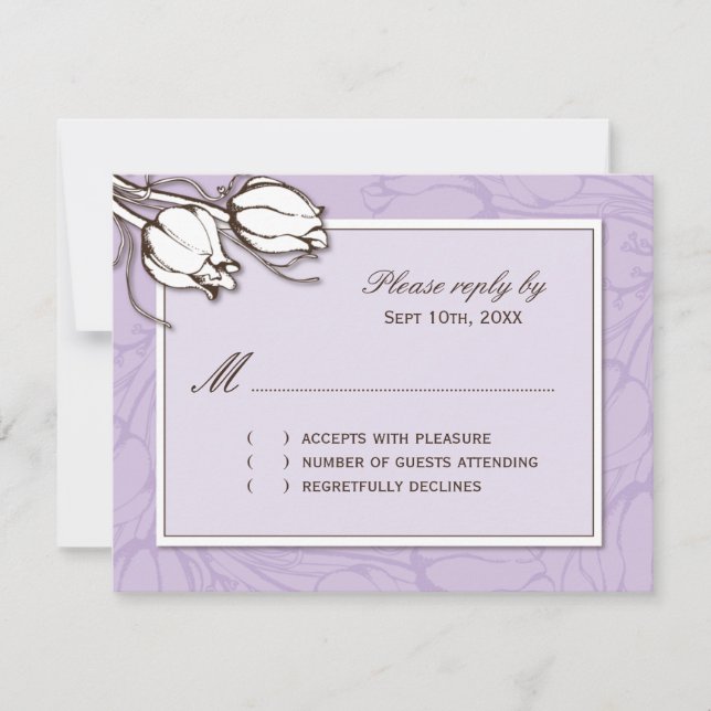 Placas De Resposta De Tulipas Vintage (Frente)