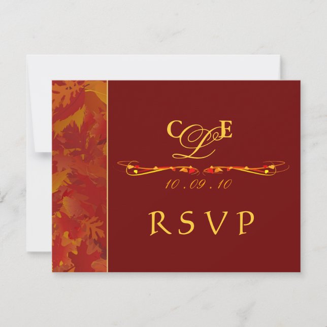 Placas de resposta RSVP - Convites de casamento de (Frente)