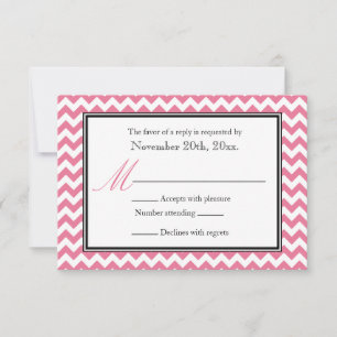 Placas de resposta RSVP Cor-de-rosa e branco