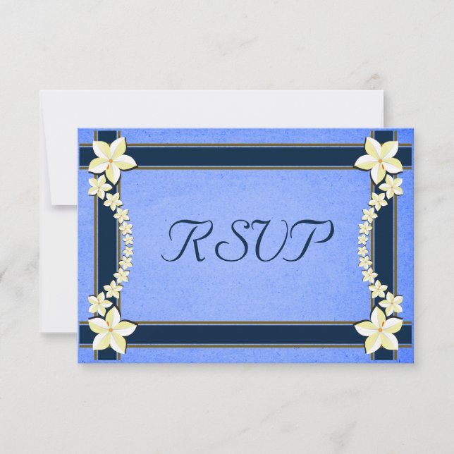 Placas de resposta RSVP de Casamento Floral Rustic (Frente)