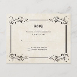 Placas de resposta RSVP de Contato