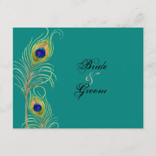 Placas de resposta RSVP de penas Pavock