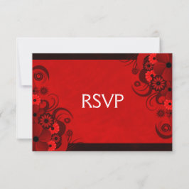 Placas de resposta RSVP Elegante Gótica Floral Ver