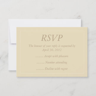 Placas de resposta, RSVP ou resposta de eventos Be