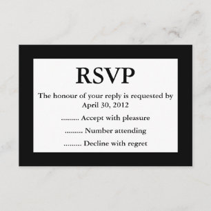 Placas de resposta, RSVP ou resposta de eventos em