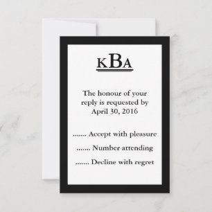 Placas de resposta, RSVP ou resposta de eventos em
