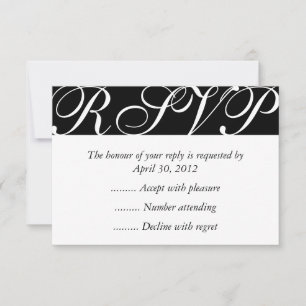 Placas de resposta, RSVP ou resposta de eventos em