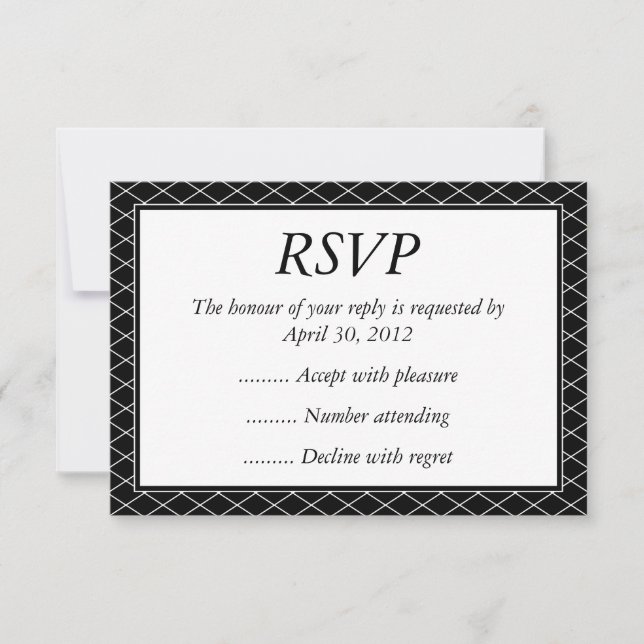 Placas de resposta, RSVP ou resposta de eventos em (Frente)