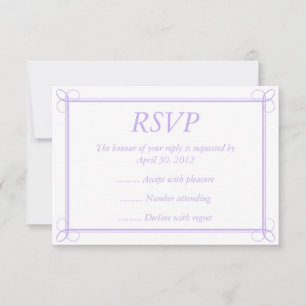 Placas de resposta, RSVP ou resposta para eventos