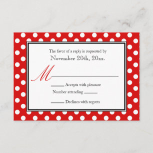 Placas de resposta RSVP Vermelho e Branco