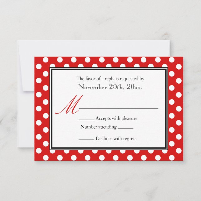 Placas de resposta RSVP Vermelho e Branco (Frente)