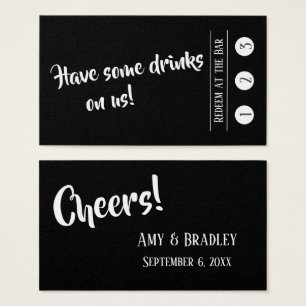 Placas de Tíquete de 3 Almoços, Pretas e Moderna