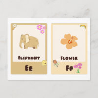 Placas emblemáticas, Cartões educativos ABC E,F,G,