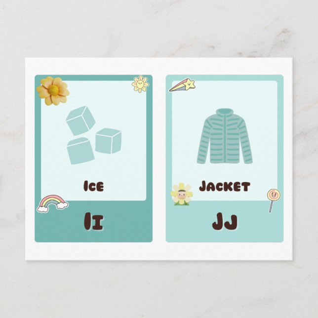 Placas emblemáticas, Cartões educativos ABC I,H,K, (Frente)