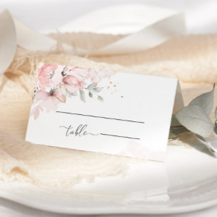 Placas florais cor-de-rosa-claro