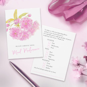 Placas florais cor-de-rosa com preferência de refe