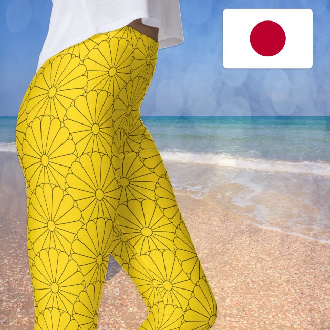 Placas florais de focas japonesas / Leggings de pa (Criador carregado)