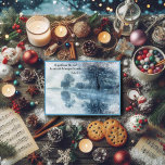 Placas magnéticas Salms Verse Winter Wonderland<br><div class="desc">Salmos versos com terra maravilhosa do inverno nevado,  a neve cobriu árvores refletindo sobre um lago congelado.</div>