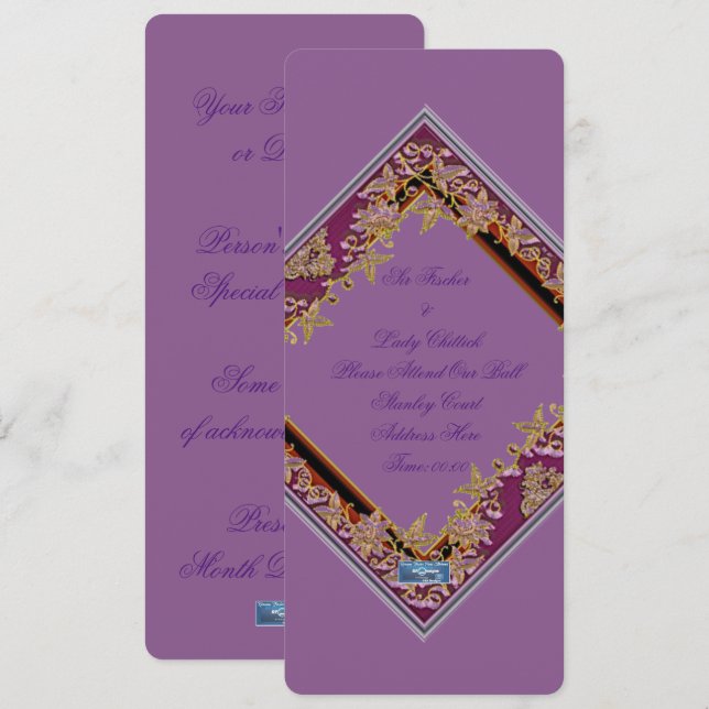 Placas planas 9 Pur(AmetistWreathe)SDCescartazes © (Frente/Verso)