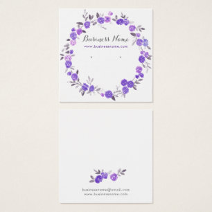 Placas Românticas Violetas De Fundo Floral