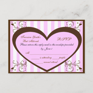 Placas RSVP Bat Mitzvah Personalizadas