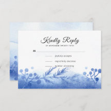 Placas RSVP Blue Winter Pine e Berries