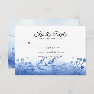 Placas RSVP Blue Winter Pine e Berries