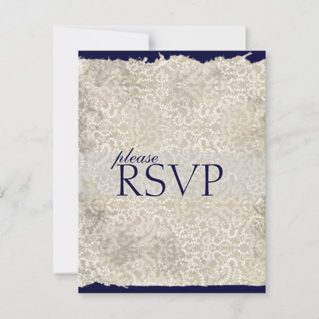 Placas RSVP Classic Damask, Marinho Azul (Frente)