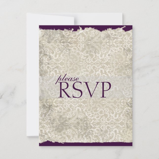 Placas RSVP Classic Damask, Roxo (Frente)