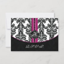 placas rsvp cor-de-rosa mod damask standard 3.5 x
