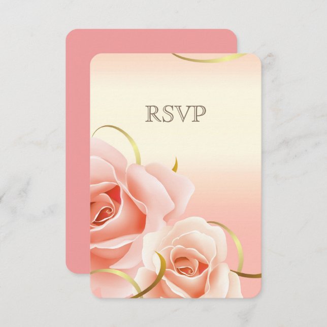 Placas RSVP de Aniversário de Casamento Floral Ele (Frente/Verso)