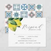 Placas RSVP de Azulejo Lemon Amalfi com opção de r