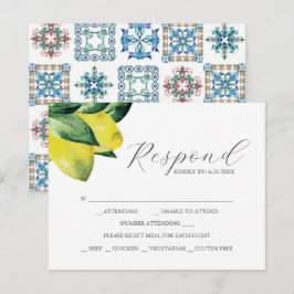 Placas RSVP de Azulejo Lemon Amalfi com opção de r