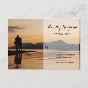 Placas RSVP de Casal do Lago Silhouette Sunset