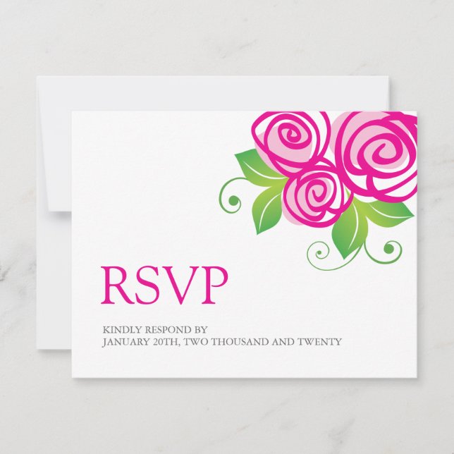 Placas RSVP de Casamento (Frente)