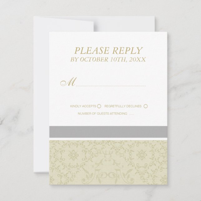 Placas RSVP de Casamento (Frente)